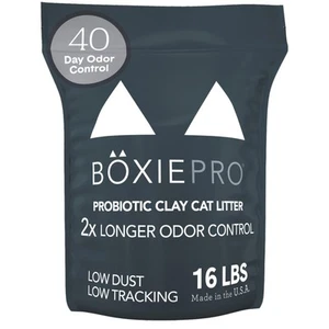 Boxie® Probiotic Cat Litter 40 Day Natural Odor Control, 16lb Clumping Kitty ... - Picture 1 of 9