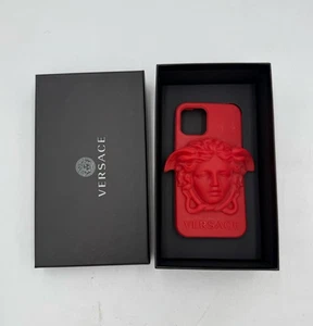 Authentic Versace Iconic Medusa Red iPhone XII 12 Phone Case Holder W/Box Luxury - Picture 1 of 6
