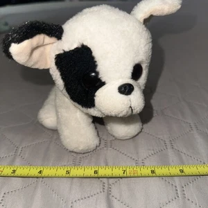 Muñeco de peluche pequeño perro manchado blanco negro - Imagen 1 de 2