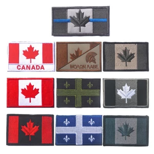 Bordado Bandera de Canadá Control de calidad Parche Ejército Uniforme Táctico Fijador Parche Insignia - Imagen 1 de 20