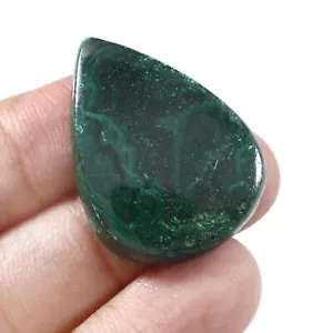 Pietra preziosa sciolta cabochon a forma di pera malachite 46,8 CT per ciondolo e gioielli - Foto 1 di 2