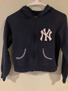 New York Yankess "Beadazzled" Children's Hoodie *SIZE S* Majestic Threads - Picture 1 of 4