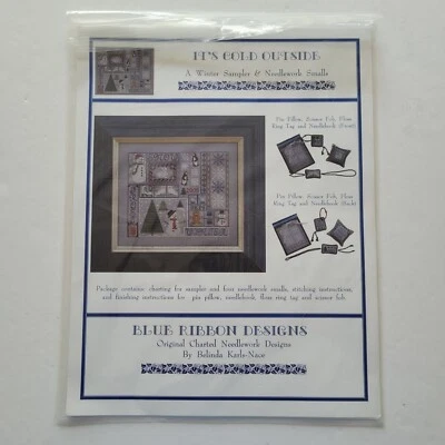 It's Cold Outside Winter Sampler & Needlework Smalls Blue Ribbon Designs BRD-78 - Image 1 of 2