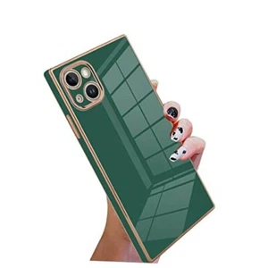 Case Compatible with iPhone 14 Luxury Cute Plating Design Case Full Dark Green - Picture 1 of 7