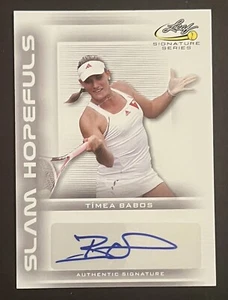 2017 LEAF SIGNATURE SERIES TIMEA BABOS AUTO AUTOGRAPH #SH-TB1 SLAM HOPEFULS 4 - Picture 1 of 2