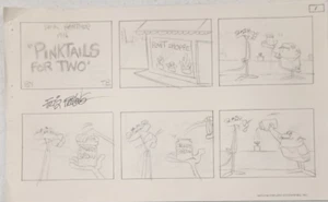Pink Panther Original Storyboard Art "Pinktails for Two" 1978 - Picture 1 of 9