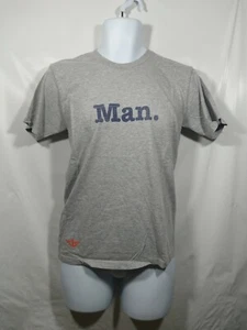 Men’s T-Shirt Size Small Dockers Gray Graphic Tee “MAN.” Short Sleeve Casual - Picture 1 of 10