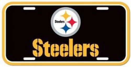 匹兹堡钢人队车牌汽车卡车耐用标签NFL美国制造 — 第 1/1 张图片