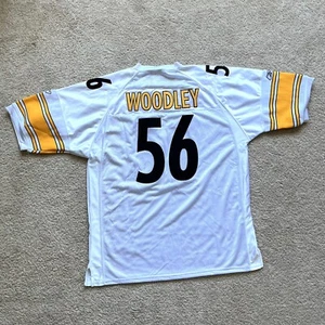 Reebok NFL Equipment Lamarr Woodley Pittsburgh Steelers Jersey Size 56 Stitched - Picture 1 of 8