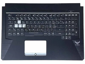 RGB Backlit Tastatur Keyboard Swiss German for Asus TUF705D TUF705DU Palmrest - Afbeelding 1 van 7