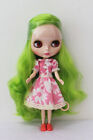 12" Neo Blythe Doll Nude Long green curly hair SD67 from factory + doll stand