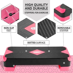 3-Level Aerobic Stepper – Adjustable 10/15/20cm, Non-Slip Fitness Step Board 68c - Picture 1 of 23