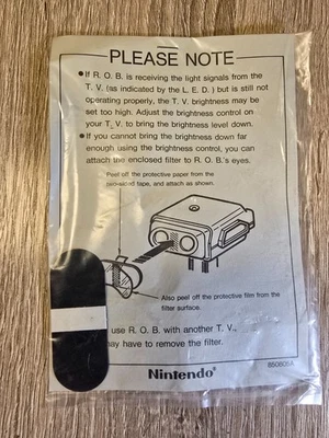 SEALED 1985 Nintendo ROB Robot Eye Filter R.O.B. NEW from NES Deluxe Set RARE! - Image 1 of 2