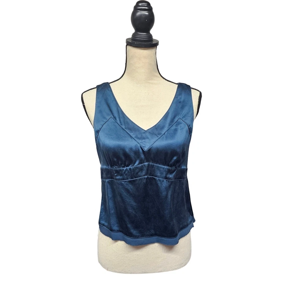 Camisola Doncaster para mujer talla 4 100 % seda babydoll azul verdoso dobladillo transparente cremallera lateral Foto 1 de 4