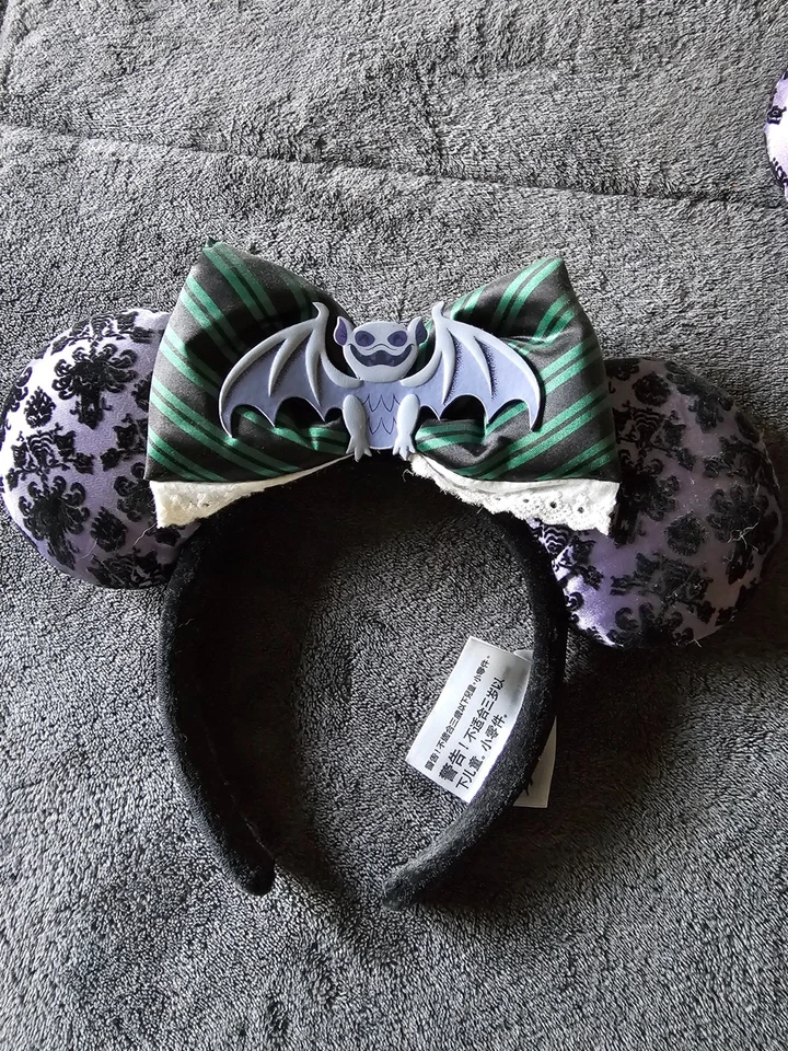 Diadema orejas de Minnie Mouse papel tapiz mansión embrujada de Disney Foto 1 de 1