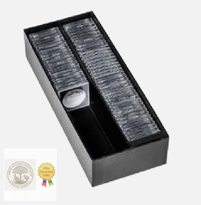 LOGIK Archive Box suits QUADRUMS Coin Holders ~ Black with Lid Holds 80 QUADRUMS - Bild 1 von 4