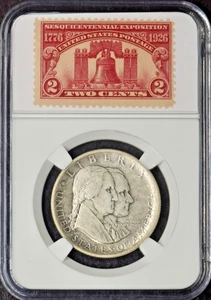 1926 Sesquicentennial Commemorative Half Dollar w/ Vintage Stamps - ✪COINGIANTS✪ - Picture 1 of 2
