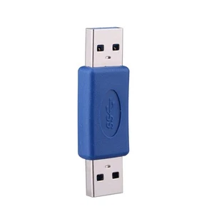 USB 3.0 Typ A Wtyczka na Typ A Wtyczka M Łącznik Adapter Zmiana płci Podłącz FY - Zdjęcie 1 z 7