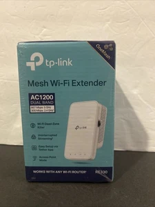 TP-Link RE330 AC1200 Dual Band Mesh Wi-Fi Range Extender 2.4GHz / 5GHz Wifi NEW - Picture 1 of 24