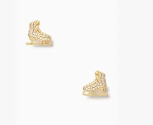 ๐ผ๐ฆ Kate Spade ๐ผ๐ฆ Snow Day Ice Skate Studs Gold Earring ๐ผ D129 - Picture 1 of 6