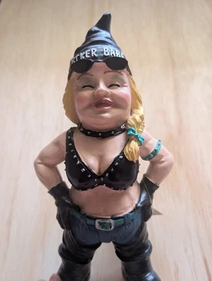 Винтажная мотоциклетная кожаная экипировка Babe Garden Gnome 12 дюймов новая с бирками - Изображение 1 из 4