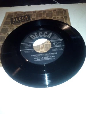 Louis Armstrong, Sweethearts On Parade/Roy Eldridge, Star Dust 45 7" DECCA (RARE - Image 1 of 2