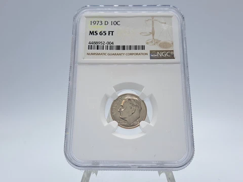 1973-D NGC MS65 FT Roosevelt Dime **FULL TORCH** 952-004 Cover
