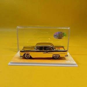 Hot Wheels '55 CHEVY Gold CHROME (WANGSTAR CUSTOM) Limited REAL RIDERS - Picture 1 of 15