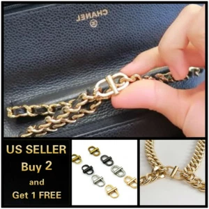 Bag Handbag Metal Shoulder Chain Adjusting Buckle Adjust Shortening Buckle - Picture 1 of 11