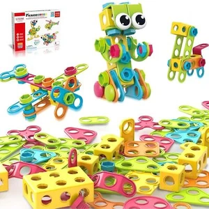 Picasso Tiles 115 Pc Building Blocks Kids STEM Engineering Sensory Toys Kit OW - Picture 1 of 8