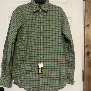 Polo Country Button Up Shirt Mens L Green Classic Fit Plaid Ralph Lauren NEW D - Picture 1 of 5
