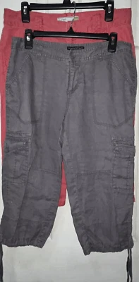 Linen Cropped Pants Lot Of 2 Women’s Size 8 Banana Republic Old Navy - Image 1 of 4