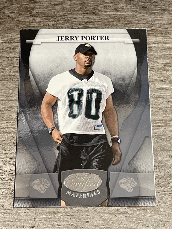 Jerry Porter 2008 Leaf Certified Materials Jaguars #66   *J556* - Image 1 of 2