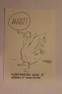ANGST Goose Postcard Vintage Humerus Card Jennifer Berman - Picture 1 of 2