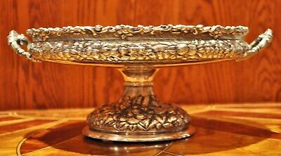 Magnificent Rare Tiffany Sterling Repousse Compote Vintage Very Good Condition • 4,731.50$