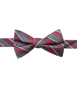 Ryan Seacrest Distinction Men’s Matera Stripe Pre-Tied Bow Ties - Picture 1 of 5