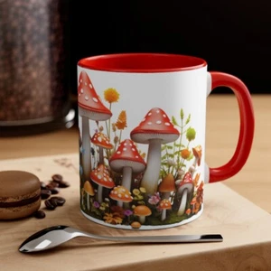 3D Mushroom Print Mug | Unique and Whimsical Mug Design Accent Coffee Mug, 11oz - Picture 1 of 21