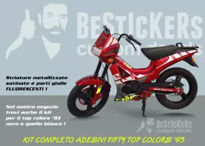 kit adesivi grafiche Malaguti FIFTY top 93 COLORS MIX ROSSO 1993 restauro - Bild 1 von 4