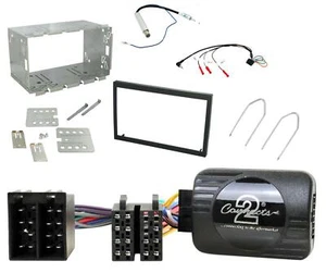 KIT MONTAJE DOBLE JAULA DIN MANDOS FASCIA DIRECCIÓN TALLO PARA CITROEN C2 C3 - Imagen 1 de 1