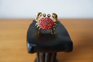 KATE SPADE SHORE THING PAVE CRAB RING MULTICOLOR. NEW