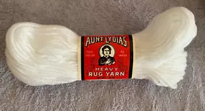 Aunt Lydia's Heavy Rug Yarn 100% Kodel Polyester 1.6 OZ 70 YD White 805 - Picture 1 of 2