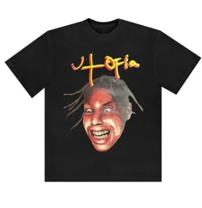 Travis Scott Utopia In Stereo Official Tour Merch Black Heavy Weight T Shirt XL - Picture 1 of 4