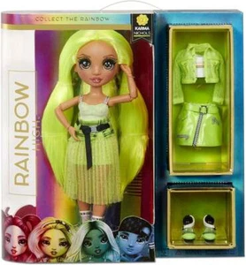Rainbow High 2da Serie Karma Nichols - Muñeca de Moda Verde Neón Nueva en Caja - Imagen 1 de 2