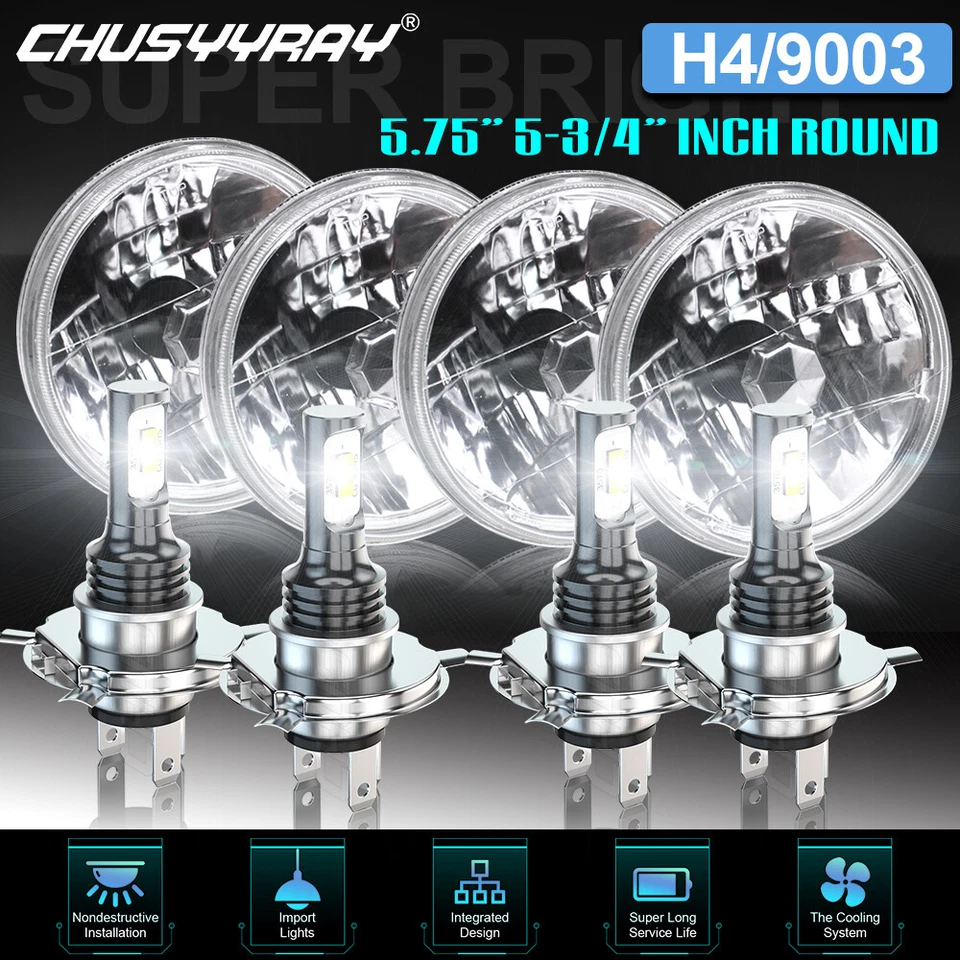 Farol de LED 5,75" 5-3/4" polegadas feixe Hi/Lo para BMW 325i 528i 535i 735i Baviera - Imagem 1 de 4