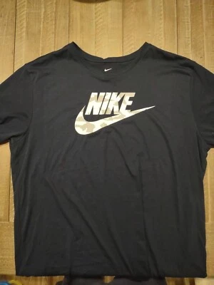 Nike Graphic Men's T Shirt, Navy Blue with Camo Nike XX-Large - Image 1 of 2