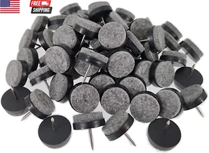 40Pcs Furniture Felt Pad Heavy Duty Nail-On Chiar Slider Glide Pad Floor Protect - Picture 1 of 7