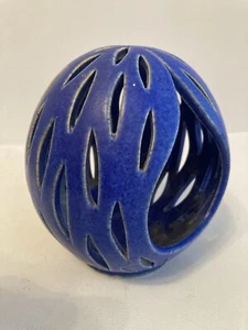 Original Swedish Art Pottery Per Liljengren Stoneware Candleholder 1980s Signed - Picture 1 of 6