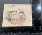 House Mouse Rubber Stamp "Say Cheese" Maxwell 1999 (319G) Wood