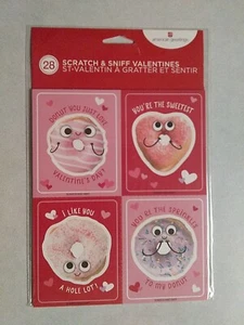 28 Scratch & Sniff Valentines ~ Great for classroom Valentines Parties - Picture 1 of 3