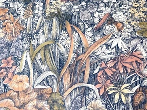 Sheridan Range "Montpelier" Chintz Follaje Vida Silvestre Agua Conejos Pájaros Árboles - Imagen 1 de 12